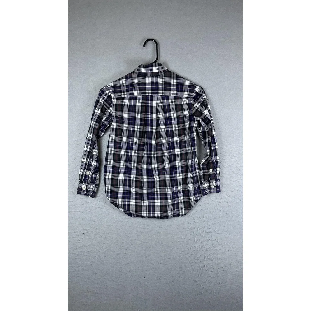 Ralph Lauren Shirt Boys Small 8 Purple Plaid Button Down Long Sleeve Casual‎